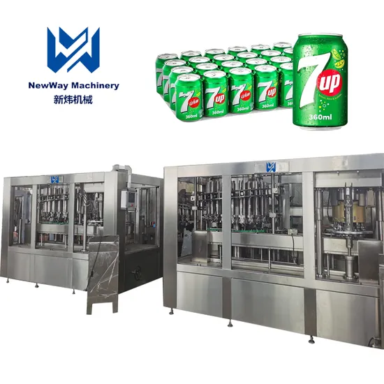 High Quality Automatic Canned Coffee Soft Drink Bottle Juice Filling and Seaming Packing Machine Production Line 