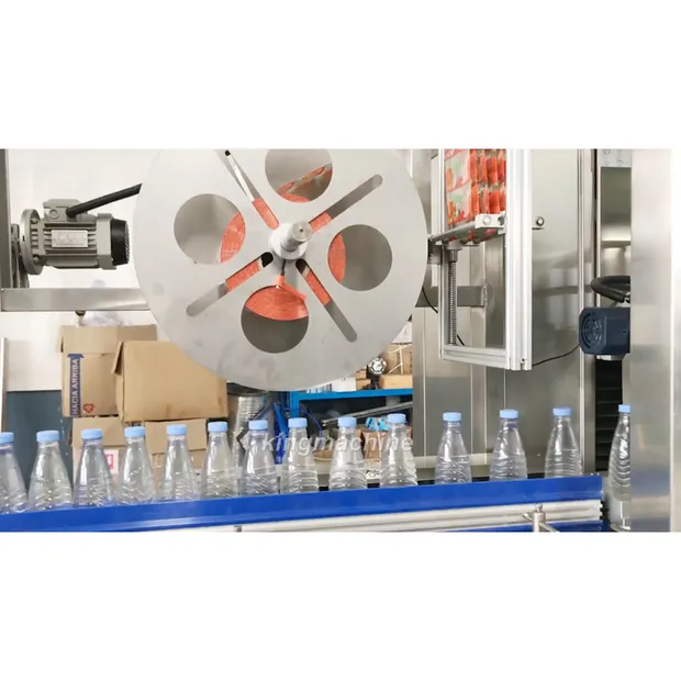 Automatic Liquid Water Juice Tea Beverage Wine Carbonated Soft Drink Honey Edible Oil Coffee Sauce Round Plastic Bottle PVC Label Sleeve Shrink Labeling Machine 