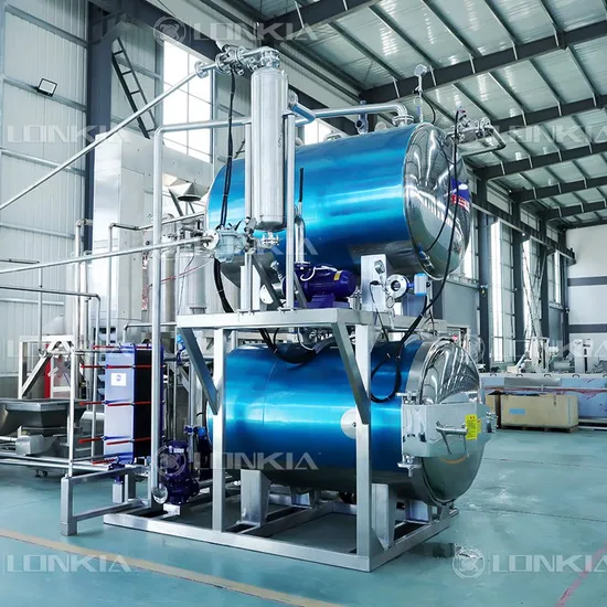 Large Capacity Steam Industrial Retort Horizontal Can Jar Tin Meat Vegetable Food Sterilization Automatic Retort Machine 